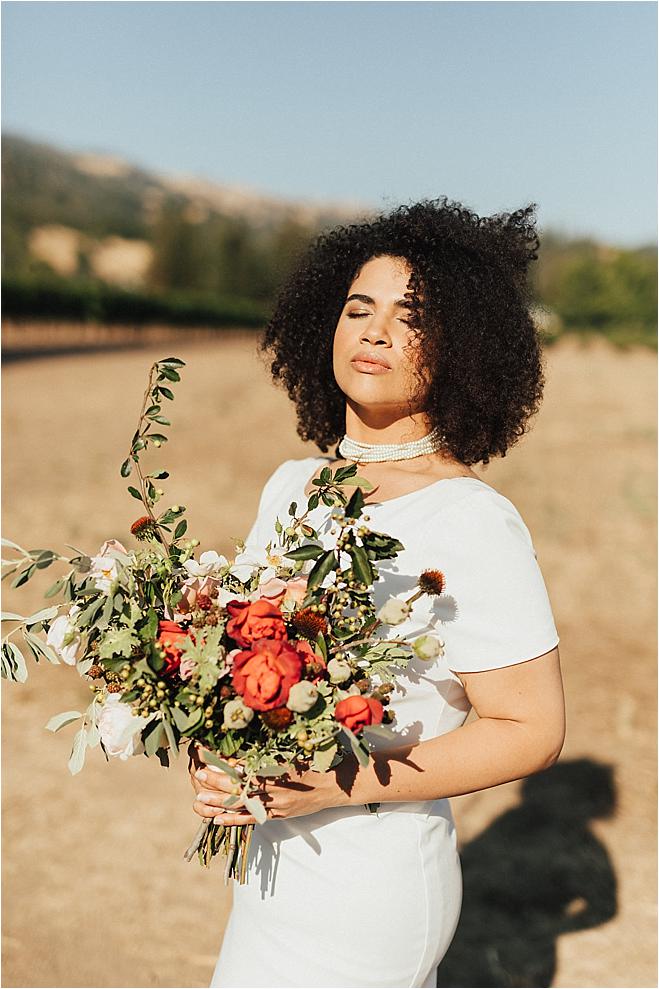 california wedding, romantic wedding, styled shoot, floral inspiration, vineyard wedding, red wedding, wedding gown, bridal dress, wedding photography, vineyard shoot, winery wedding, tablescape, modern