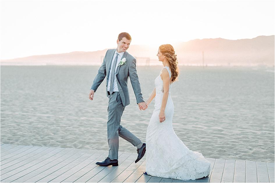 cali wedding, wedding inspo, beach wedding, santa monica wedding, bride and groom