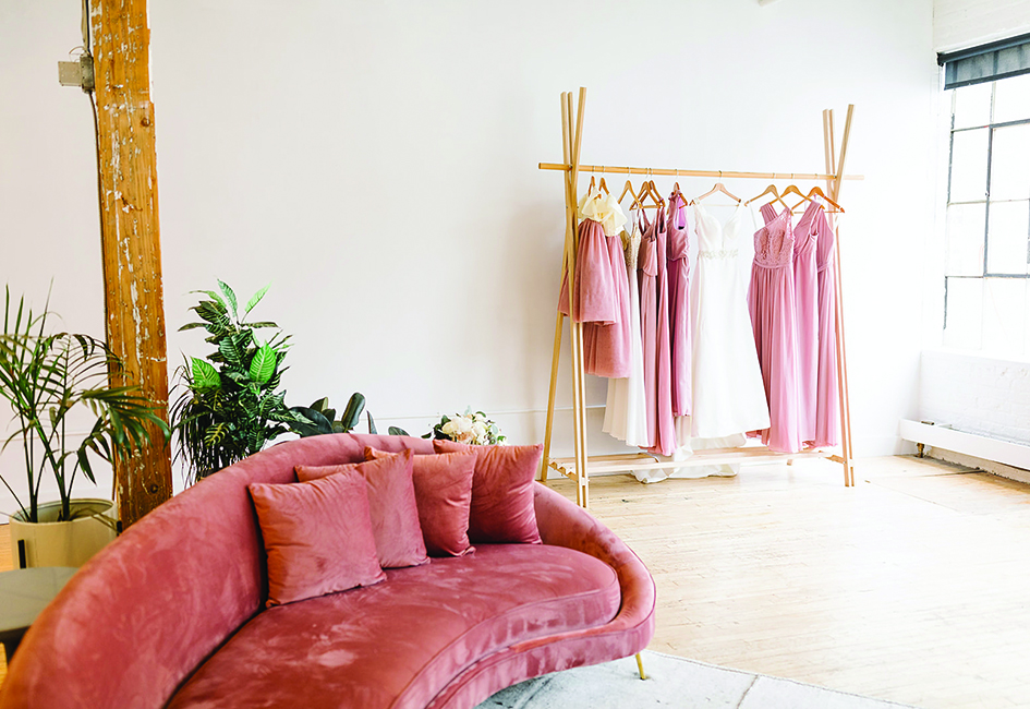 The bridal suite at The Neu Neu, a new wedding venue in the North Loop neighborhood of Minneapolis.