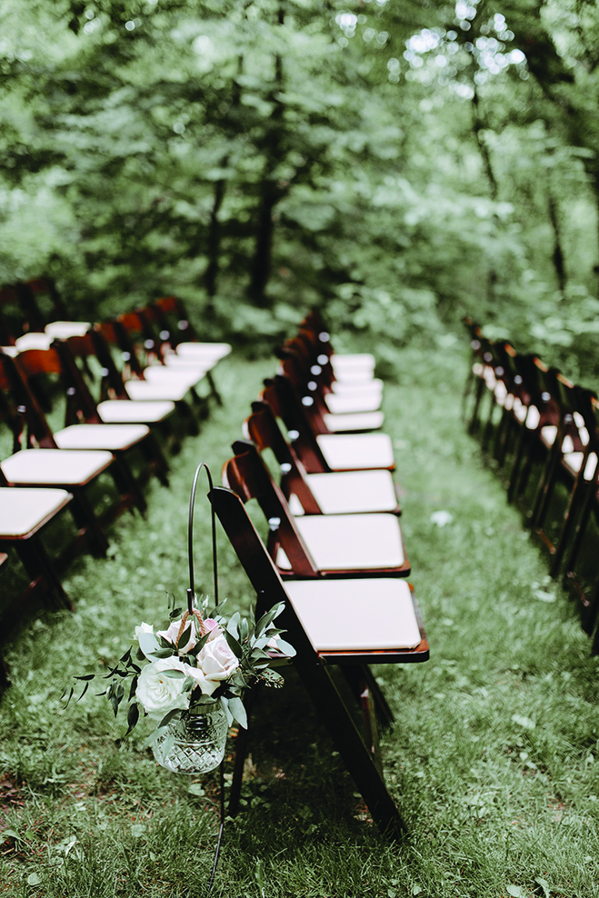 The ceremony site for Kate and Lucas' wedding at Creekside Farm Weddings & Events