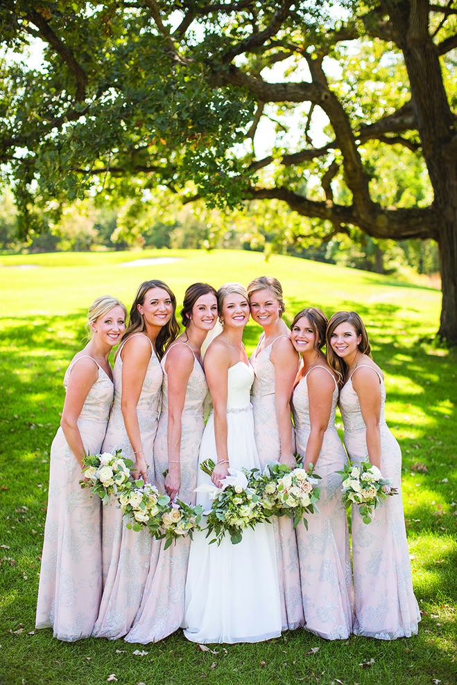 Paige and her bridesmaids at the Wayzata Country Club