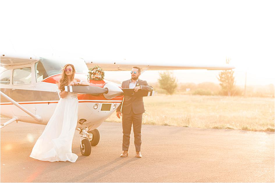 oregon bride, oregon wedding, corvallis wedding, bride and groom, airplane photography