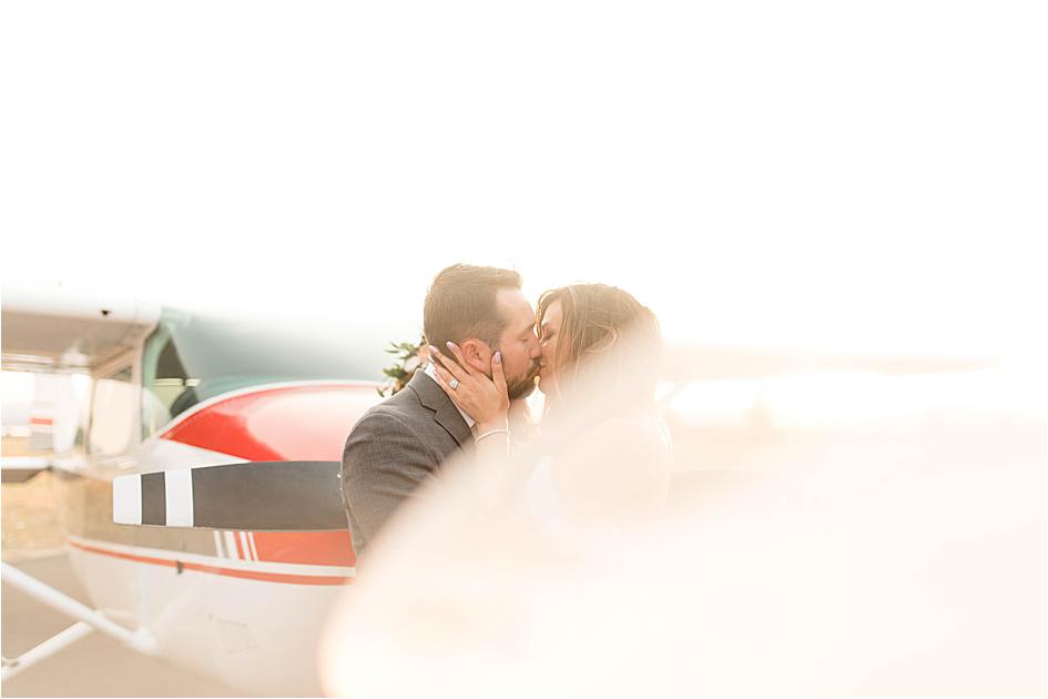 oregon bride, oregon wedding, corvallis wedding, bride and groom, airplane photography