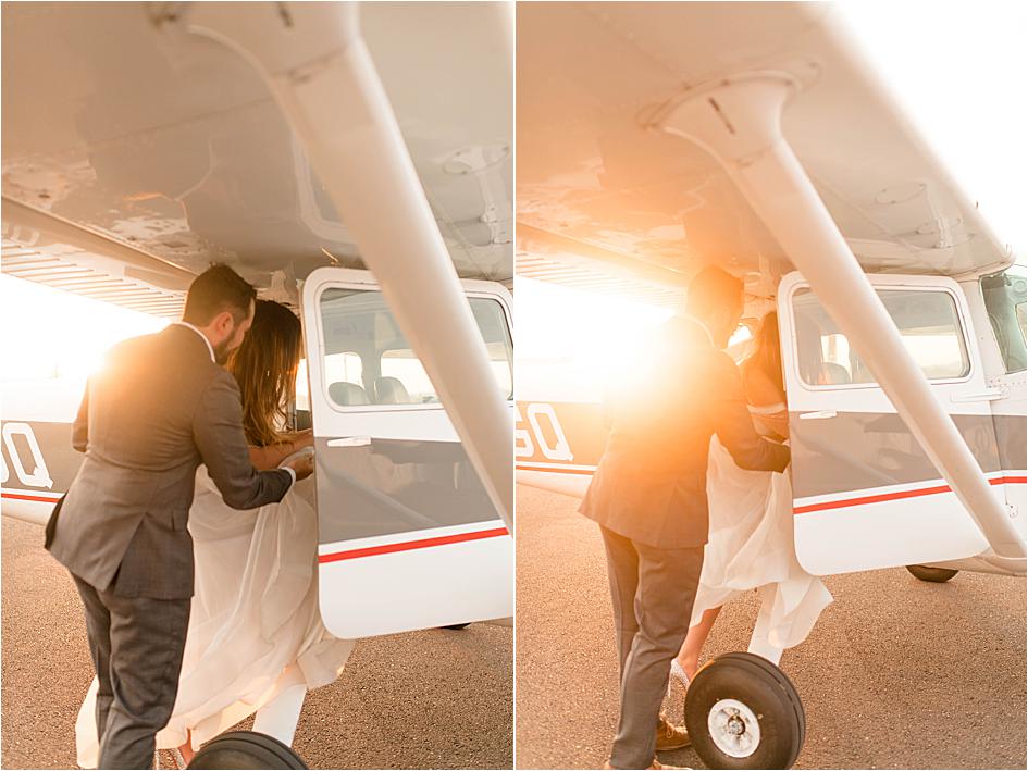 oregon bride, oregon wedding, corvallis wedding, bride and groom, airplane photography