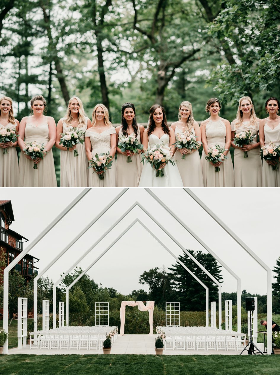 Peachy Wedding at the Chapel on the Green at Chula Vista | Wisconsin Bride