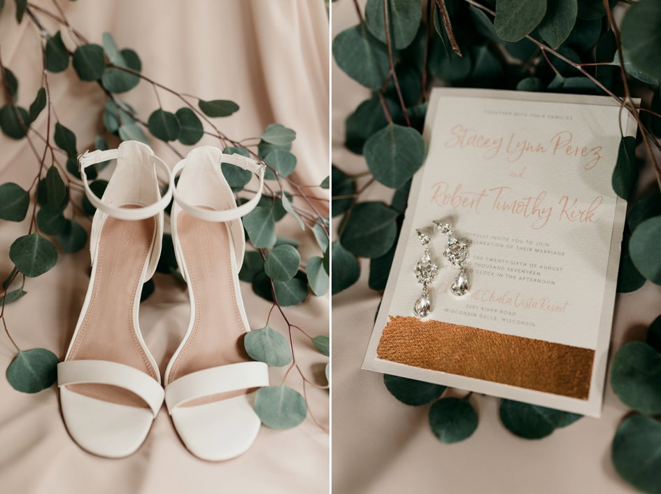 Peachy Wedding at the Chapel on the Green at Chula Vista | Wisconsin Bride