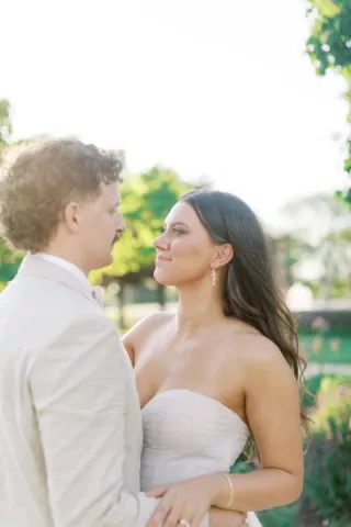 Rebecca and Dan Share an Intimate Moment in Vibrant Colorful Richly Textured Spring Wedding in Milwaukee Greenhouse No. 7