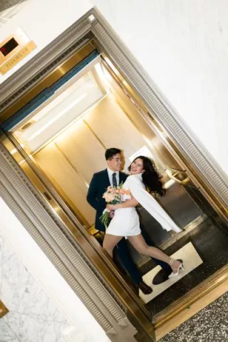 Aimee and Ray at their Courthouse Elopement