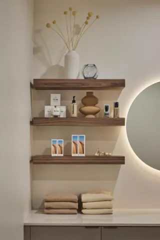 Aesthetically Pleasing Shot of Product Shelf at Cheeks + Co