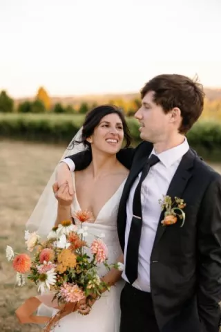 Whimsical and Colorful Florals Featured in Jessica and Josh's Wedding at Scholls Valley Lodge