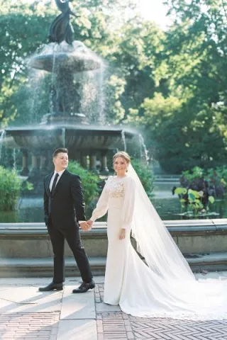 Rylee and Chandler Celebrating their Romantic Old-World Inspired Wedding Day