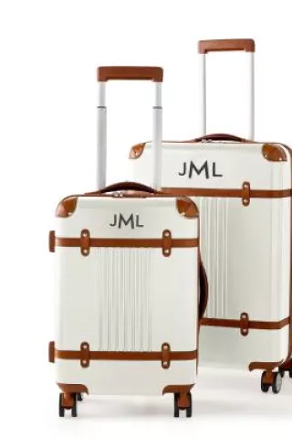 Luggage set displayed as wedding registry and gift inspiration