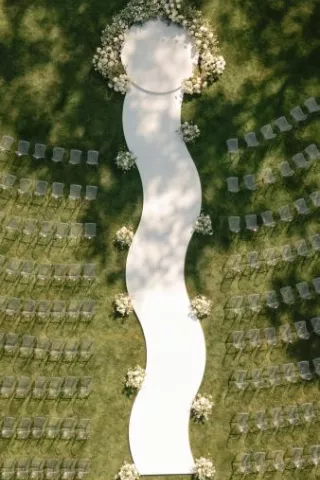 Aerial view of winning ceremony design 
