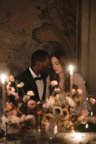 Romantic candlelit styled shoot at Chateau Fayloli