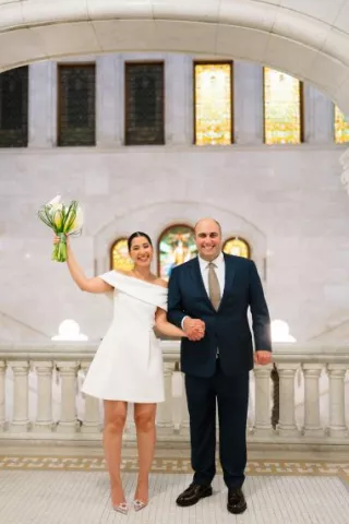 Elegant courthouse wedding with personal details at Minneapolis City Hall