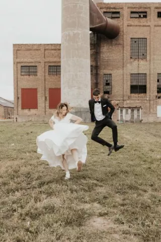 Madison and Robert Jump for Joy at Blacksmith Main