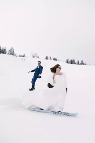 Fresh 'Pow' and Renewed Vows: Adventurous Elopement on Mt. Bachelor