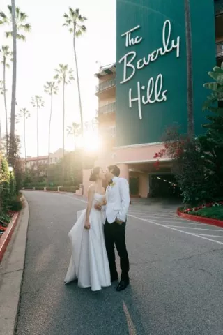 Stephanie and Scott hosted a Beverley Hills wedding full of timeless colors and decor.