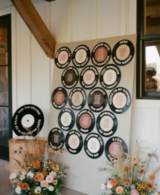 Record themed escort display in winning design