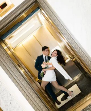 Aimee and Ray at their Courthouse Elopement