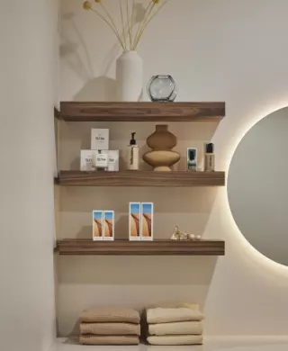 Aesthetically Pleasing Shot of Product Shelf at Cheeks + Co