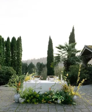 Sweetheart's table in winning design at Chateau Lill