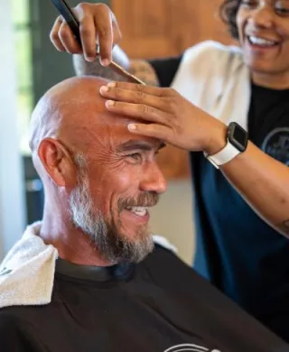 Man getting his head shaved via JD Barba