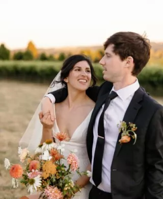Whimsical and Colorful Florals Featured in Jessica and Josh's Wedding at Scholls Valley Lodge