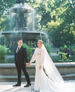 Rylee and Chandler Celebrating their Romantic Old-World Inspired Wedding Day