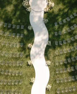 Aerial view of winning ceremony design 
