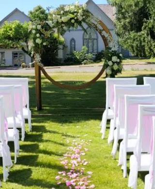 Ceremony space at Vashon Inn