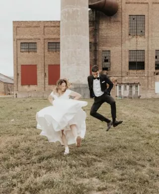 Madison and Robert Jump for Joy at Blacksmith Main