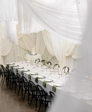 Dramatic Draping and a Dirty Martini Tower Fosters Intimate, Elegant Atmosphere at Rava Wines