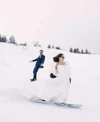 Fresh 'Pow' and Renewed Vows: Adventurous Elopement on Mt. Bachelor