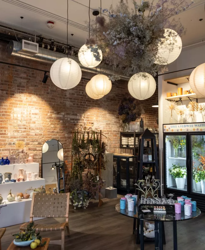 Interior of Marigold & Mint Botanicals' new brick and mortar shop in Seattle