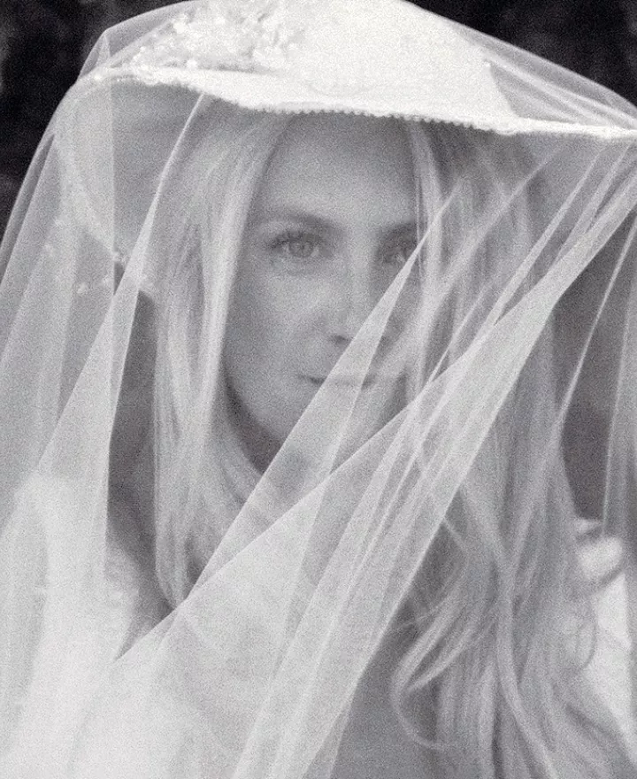 Bride in a veiled hat