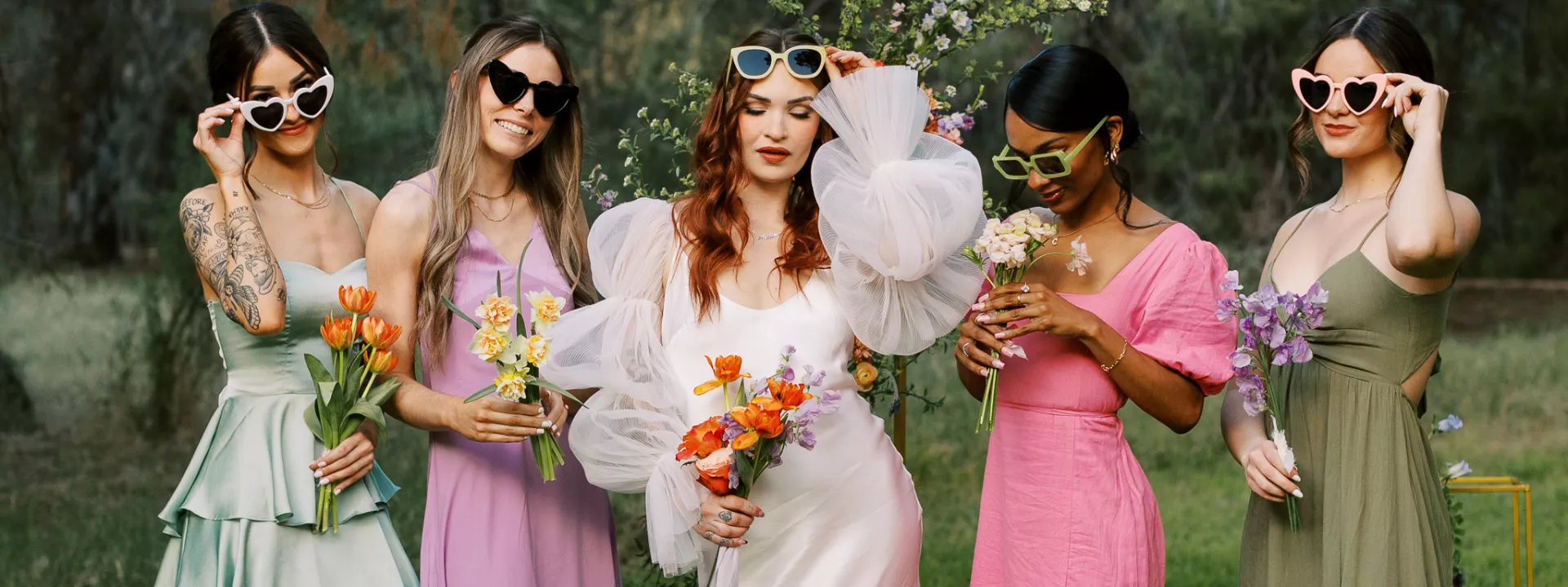 Models Pose with Sunglasses in Bright and Playful Styled Shoot