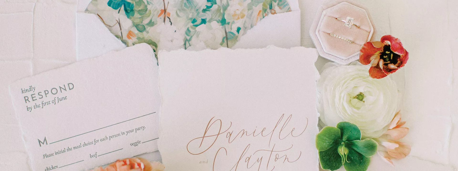 Stationery by Lettered by Shi in Elegant Old-World Feminine Styled Shoot