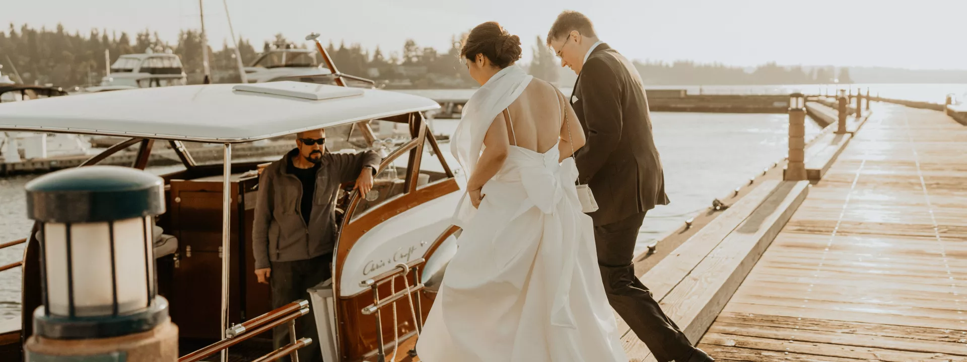 Lauren and Garrett Board a Boat on their Enchanting Wedding Day