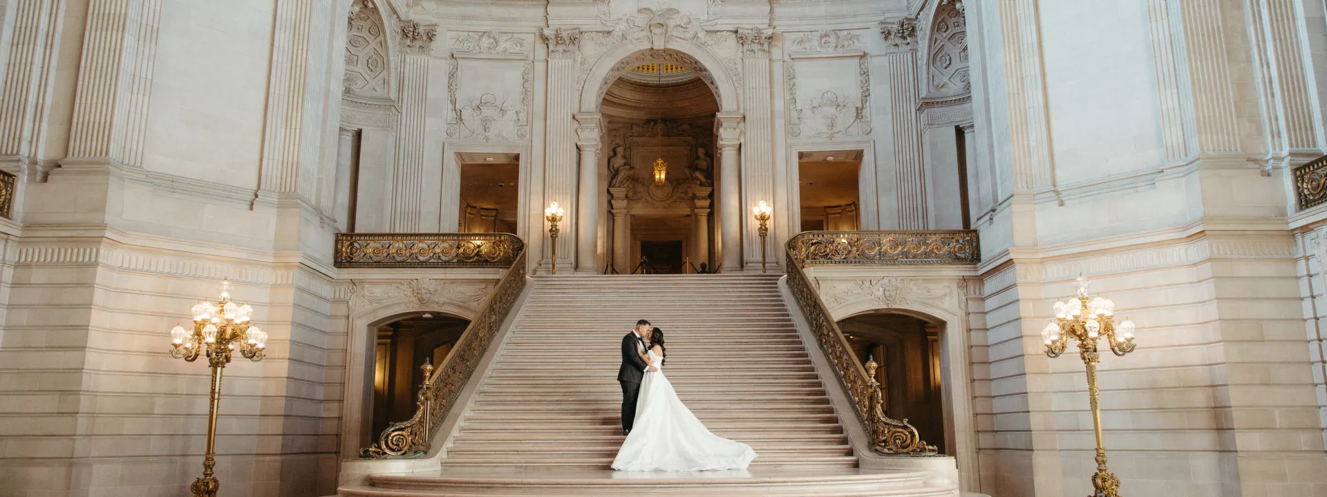 Elegant and sophisticated micro wedding at San Francisco City Hall highlights familial connections