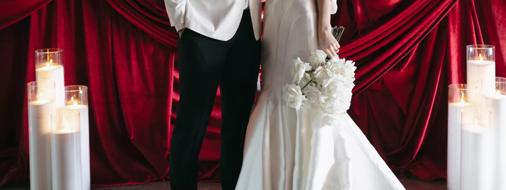 Color Drenched: Draping and Crimson Hues in Imagined Wedding Day