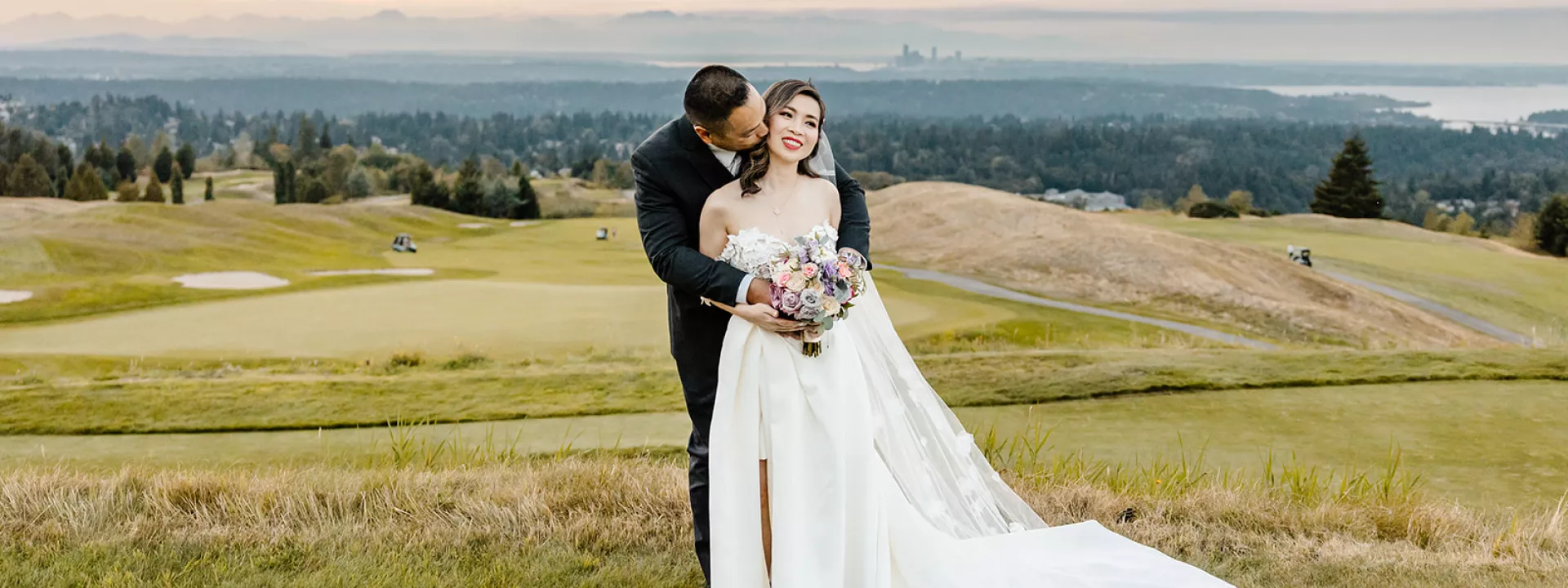Quynh and Todd Share an Intimate Moment at the Golf Club at Newcastle