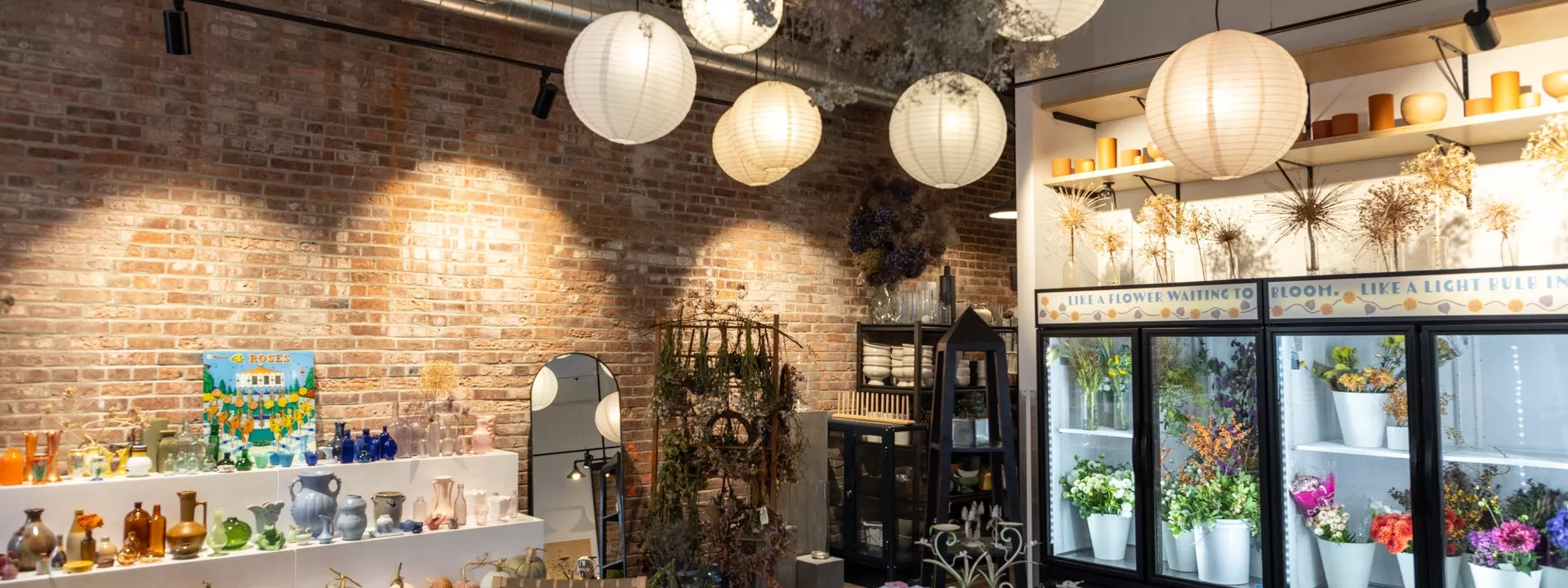Interior of Marigold & Mint Botanicals' new brick and mortar shop in Seattle