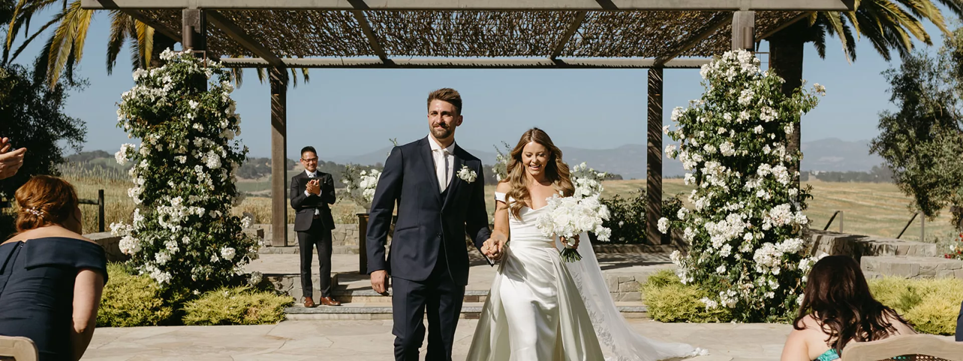 Monochromatic, Minimalist Wedding Embraces Natural Beauty in Napa Nuptials