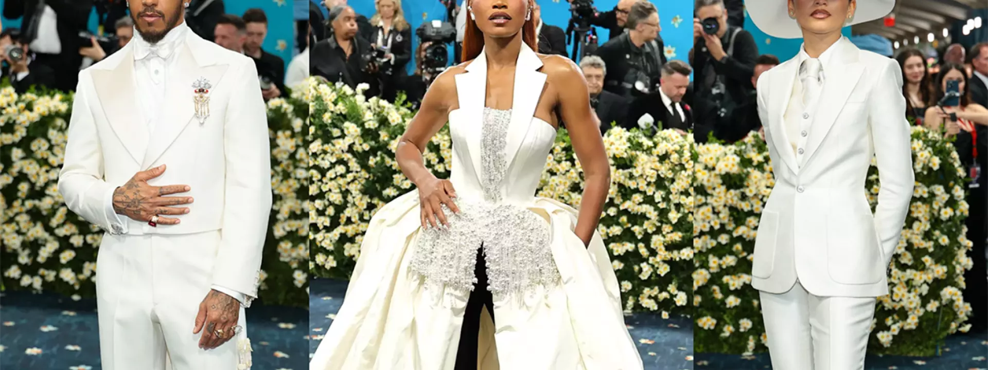 Lewis Hamilton, Keke Palmer and Zendaya showcase tailored elegance at the 2025 Met Gala celebrating "Superfine: Tailoring Black Style."