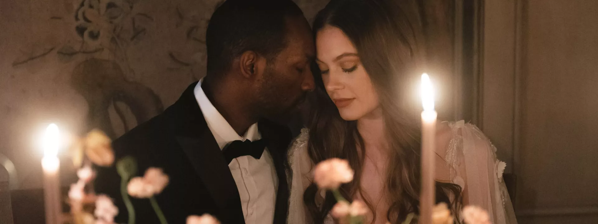 Romantic candlelit styled shoot at Chateau Fayloli