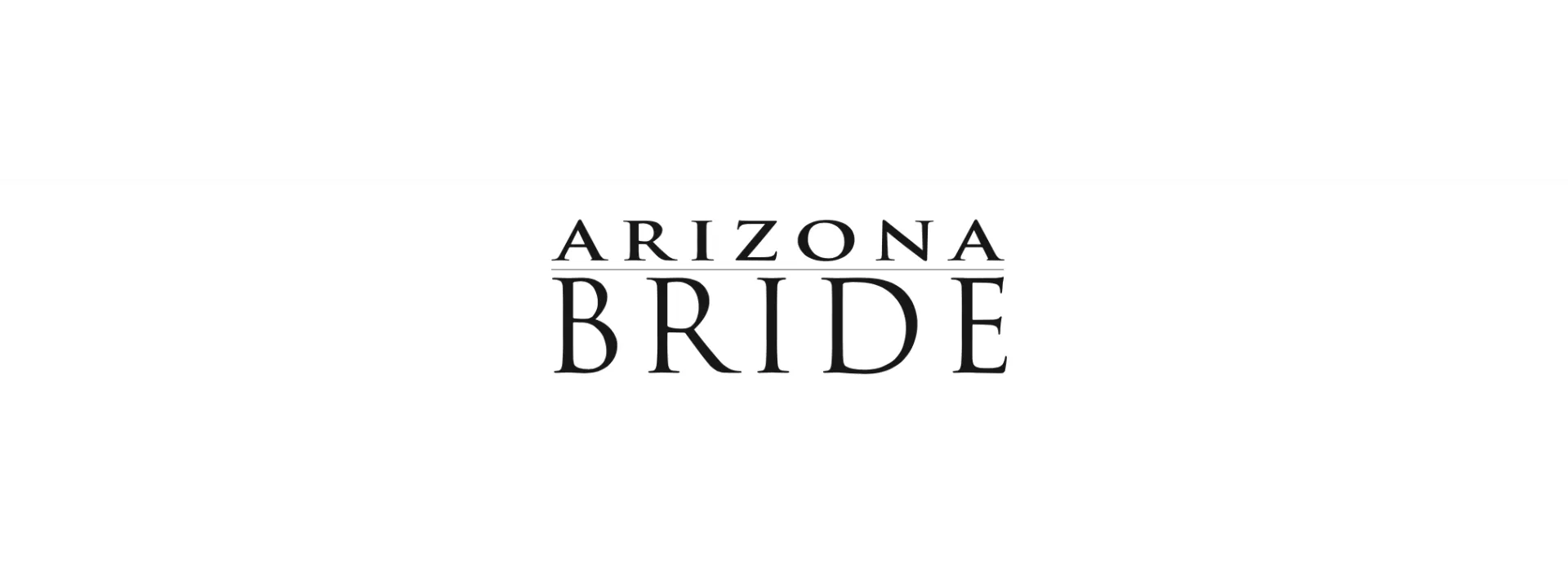 Black arizona bride logo against white background