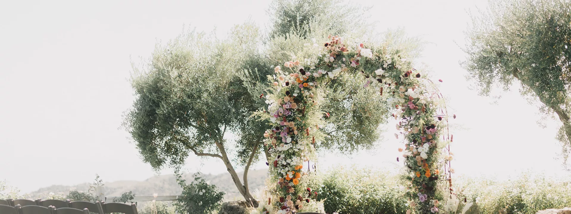 The wide open sky provided stunning views of the ocean and mountains at the ceremony and reception.