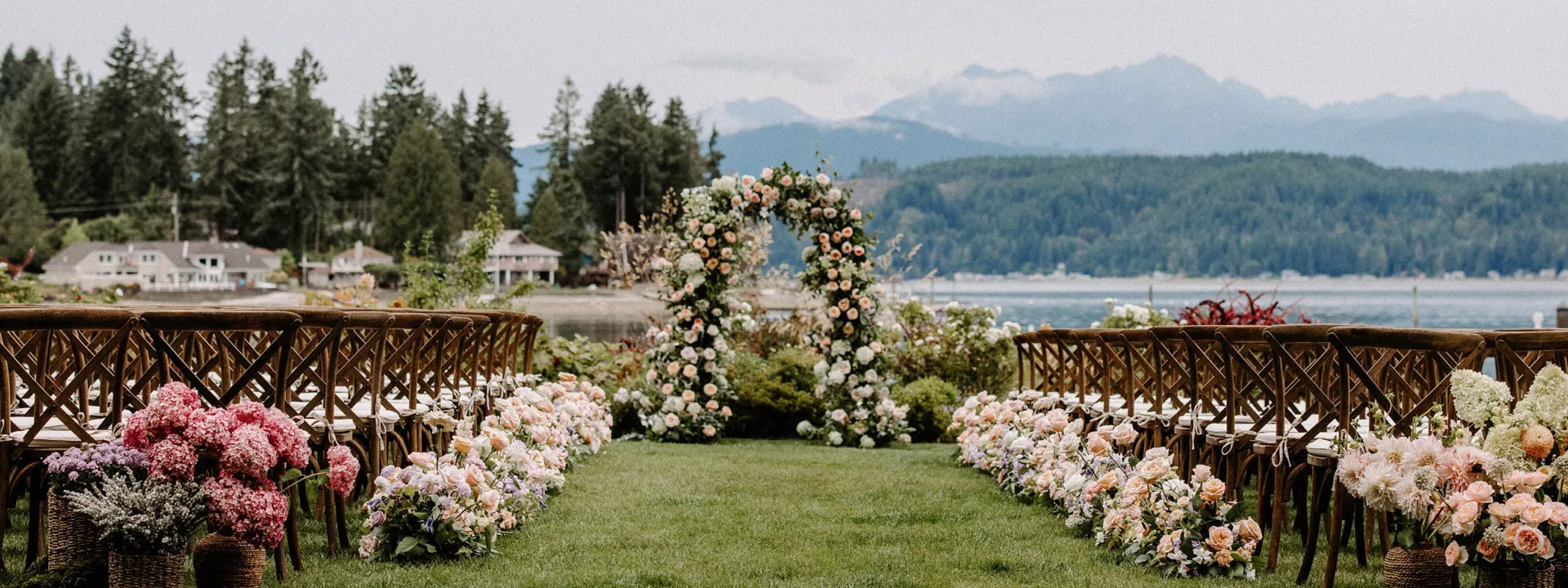 Ceremony scene at Alderbrook Resort & Spa