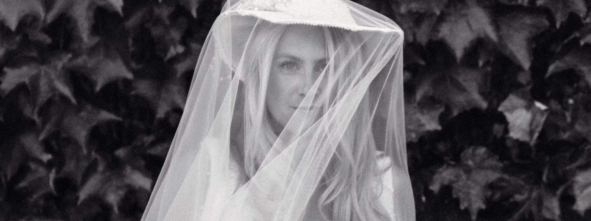 Bride in a veiled hat